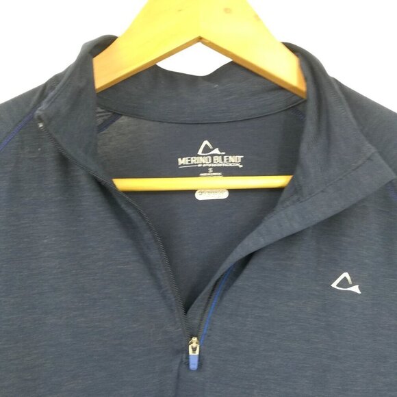 Merino Blend by Paradox Long Sleeve 1/4 Zip Shirt Base Layer Size S Outdoor Wool - Picture 2 of 12